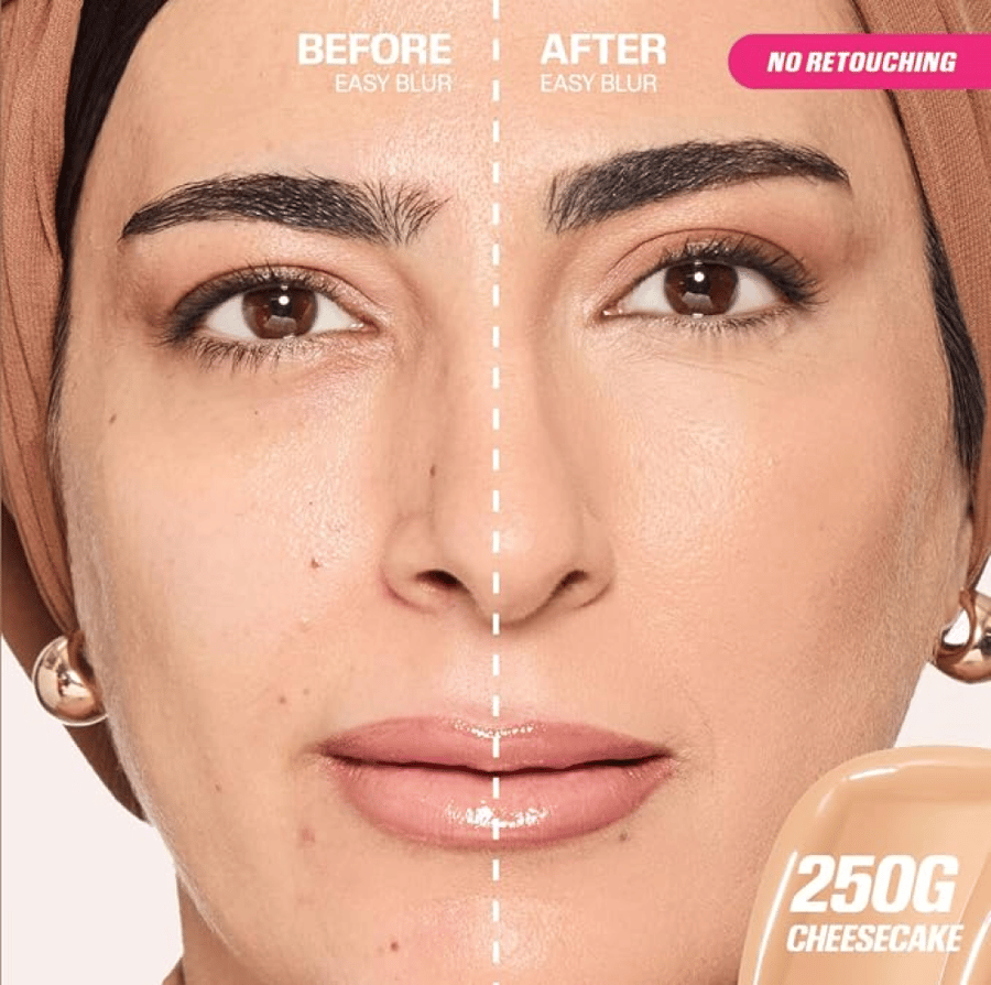 كريم أساس ايزي بلور ناتشورال ايربراش من هدى بيوتي، لون تشيز كيك 250G، الحجم 30 مل، كل الأنواع