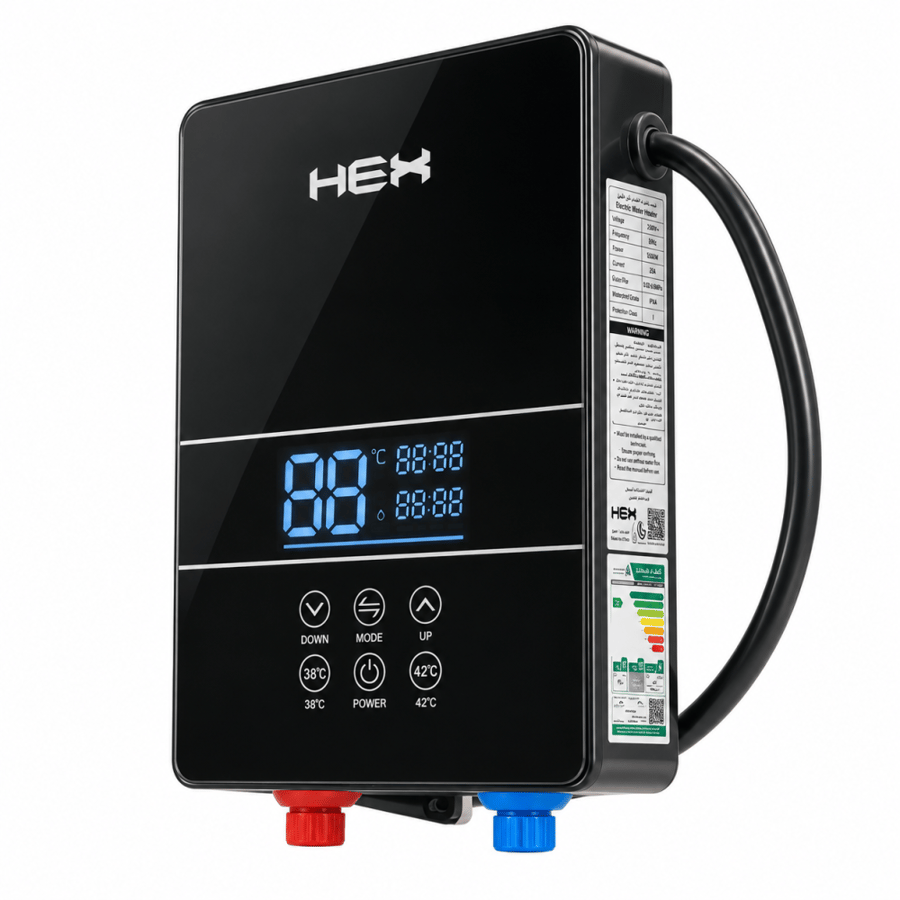 سخانات مياه فورية HEX تحكم ذكي عدة قدرات