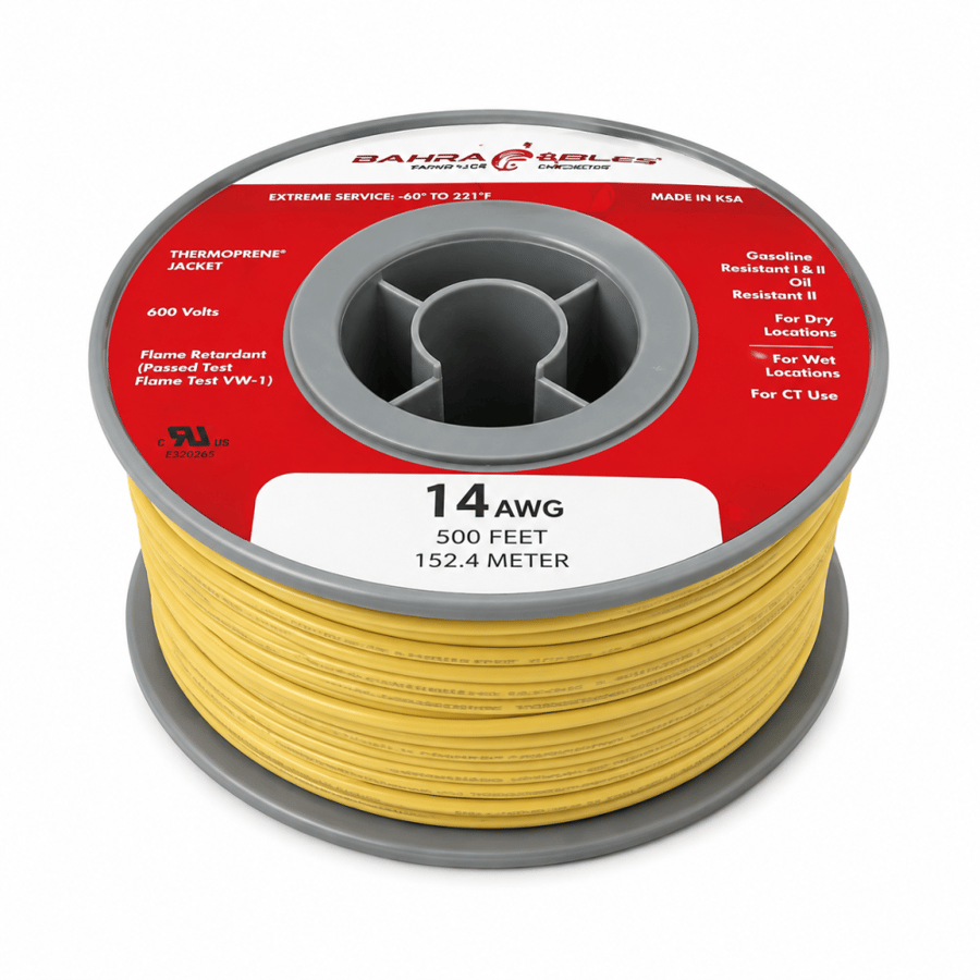 سلك كهربائي 14 AWG بطول 152.4 متر