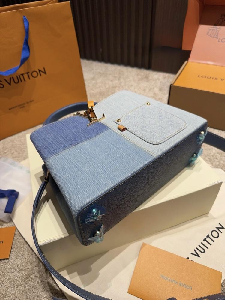 حقيبة Louis Vuitton Capucines Denim Patchwork