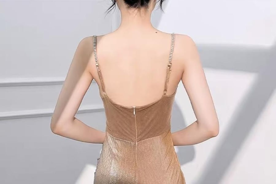 فستان Metallic Elegance