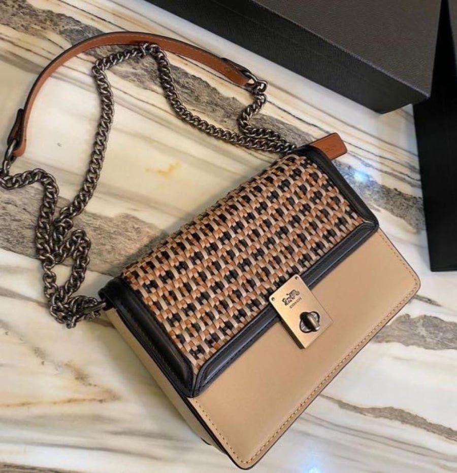 حقيبة COACH Woven Leather