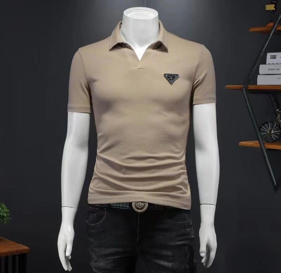 تي شيرت PRADA V-Neck Sport Tee