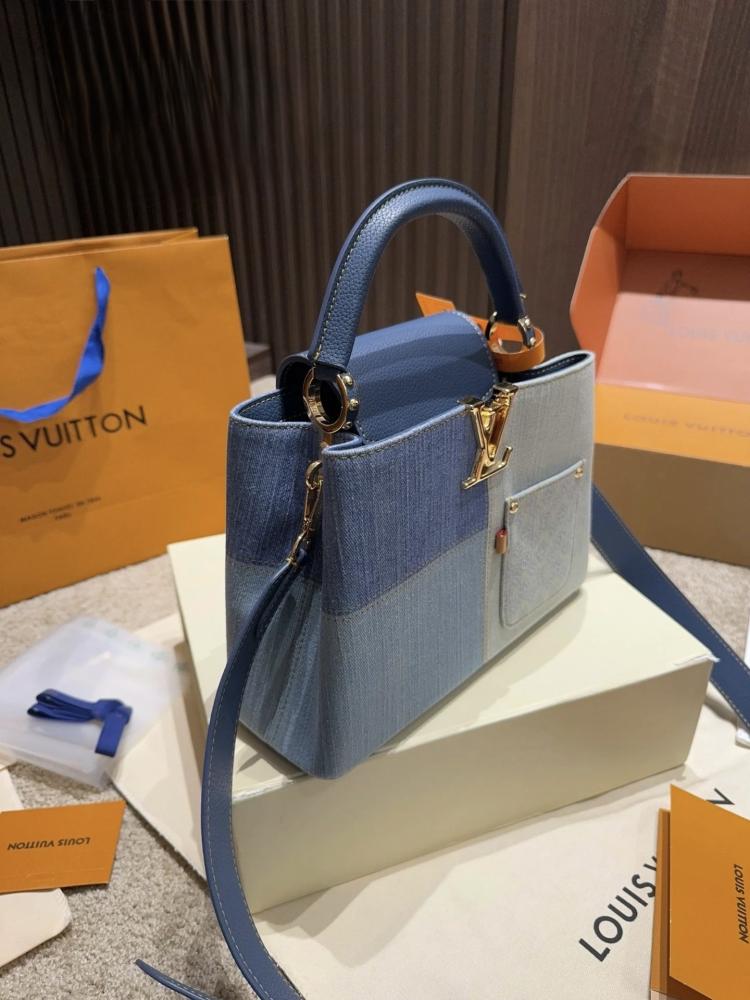 حقيبة Louis Vuitton Capucines Denim Patchwork