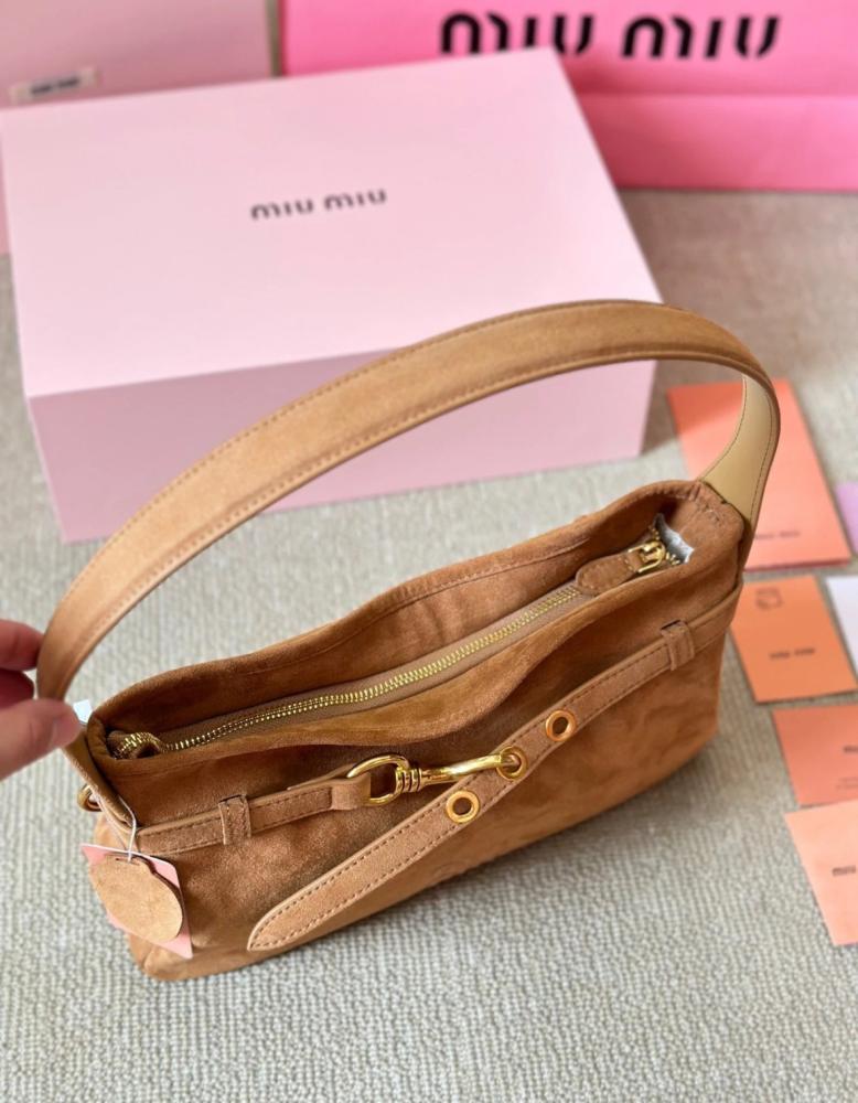 حقيبة Miu Miu Suede Leather Bowling