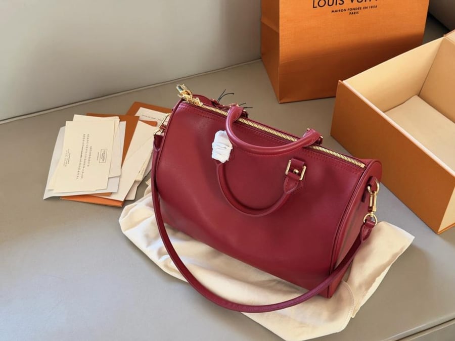 حقيبة Louis Vuitton Burgundy Cat Speedy 30