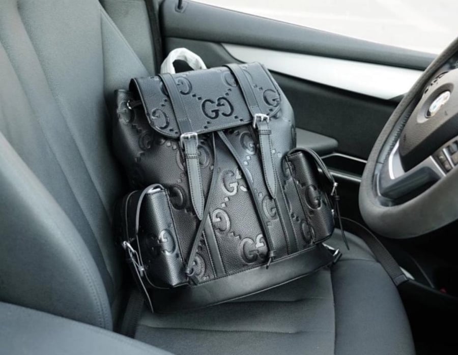 حقيبة الظهر GG Embossed Leather