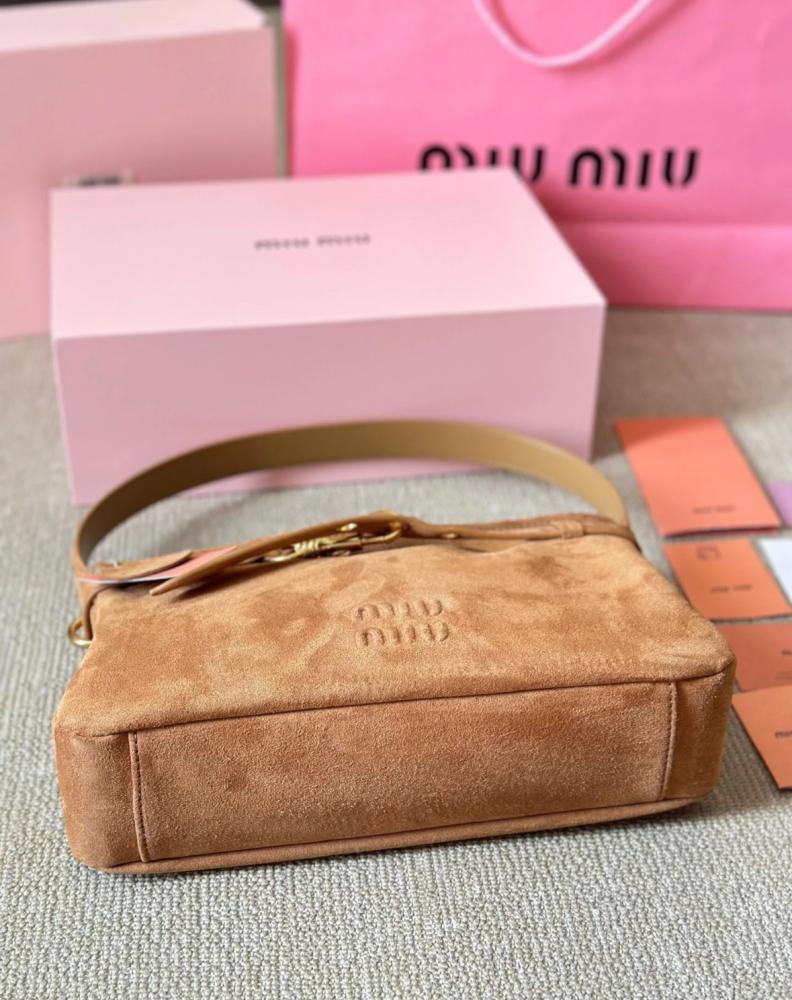 حقيبة Miu Miu Suede Leather Bowling