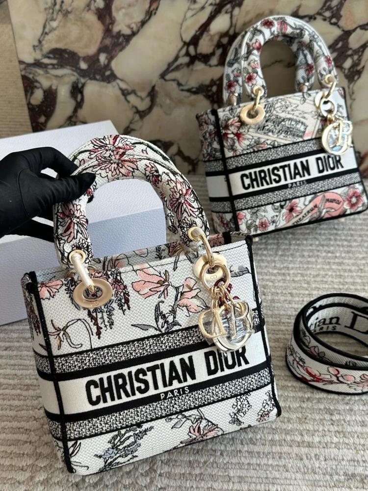 حقيبة Dior Embroidered Lady
