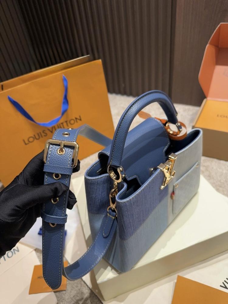 حقيبة Louis Vuitton Capucines Denim Patchwork