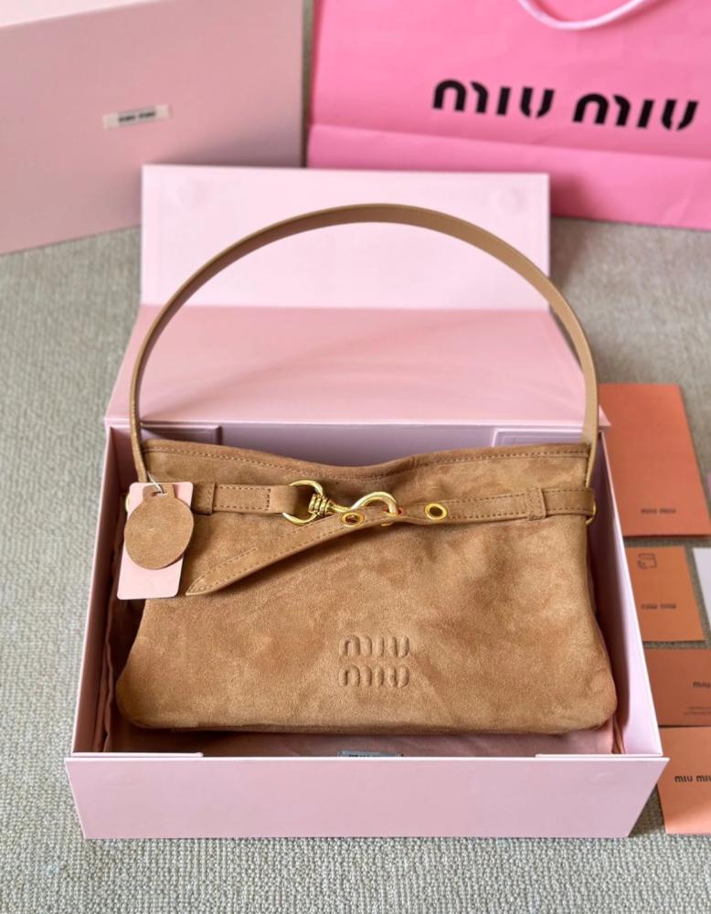 حقيبة Miu Miu Suede Leather Bowling
