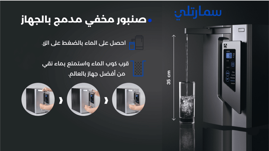 Advanced Compact home water desalination device with touch screen