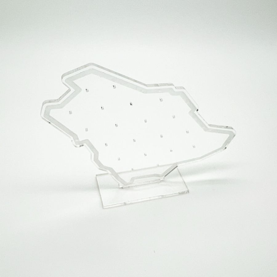 Acrylic earring holder (Kingdom map)