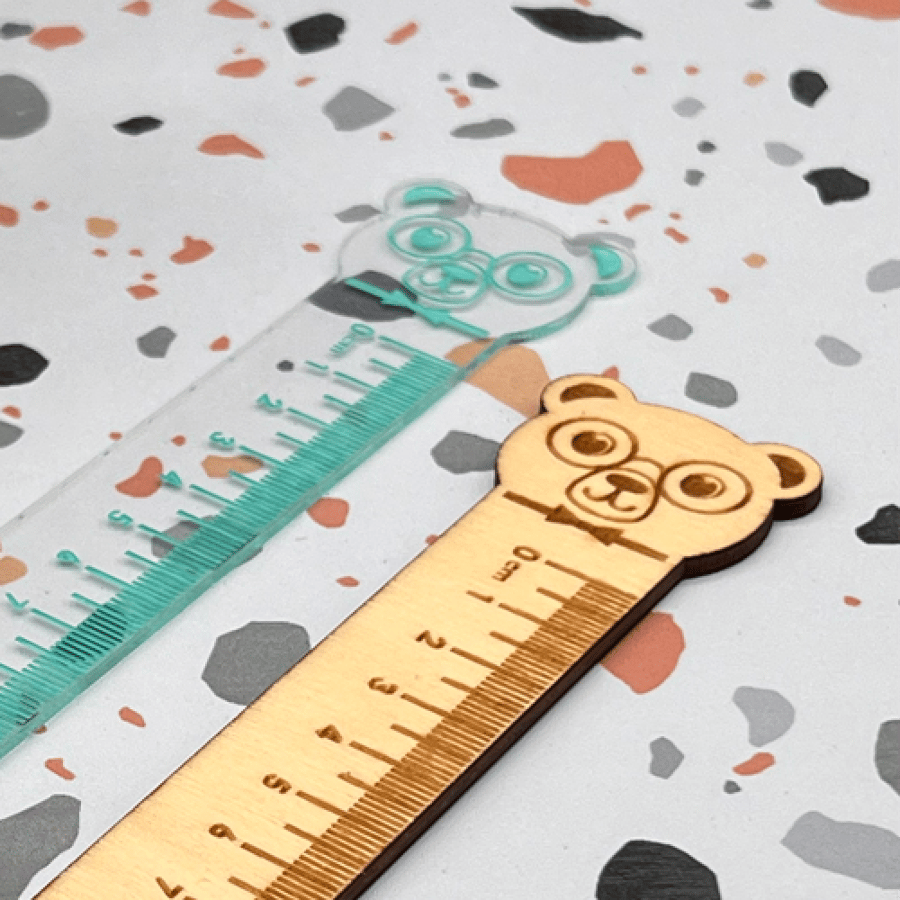 Ruler with different animal shapes