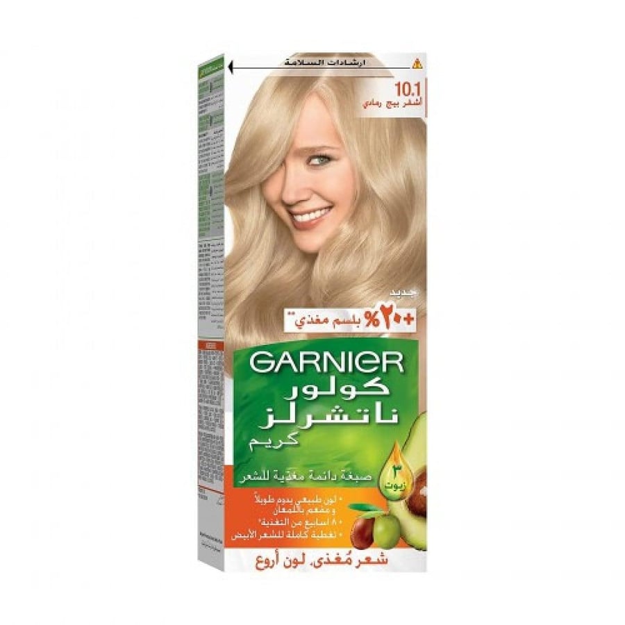 صبغه شعر كولور ناتشرلز 10.1 اشقر بيج رمادي من غارنييه