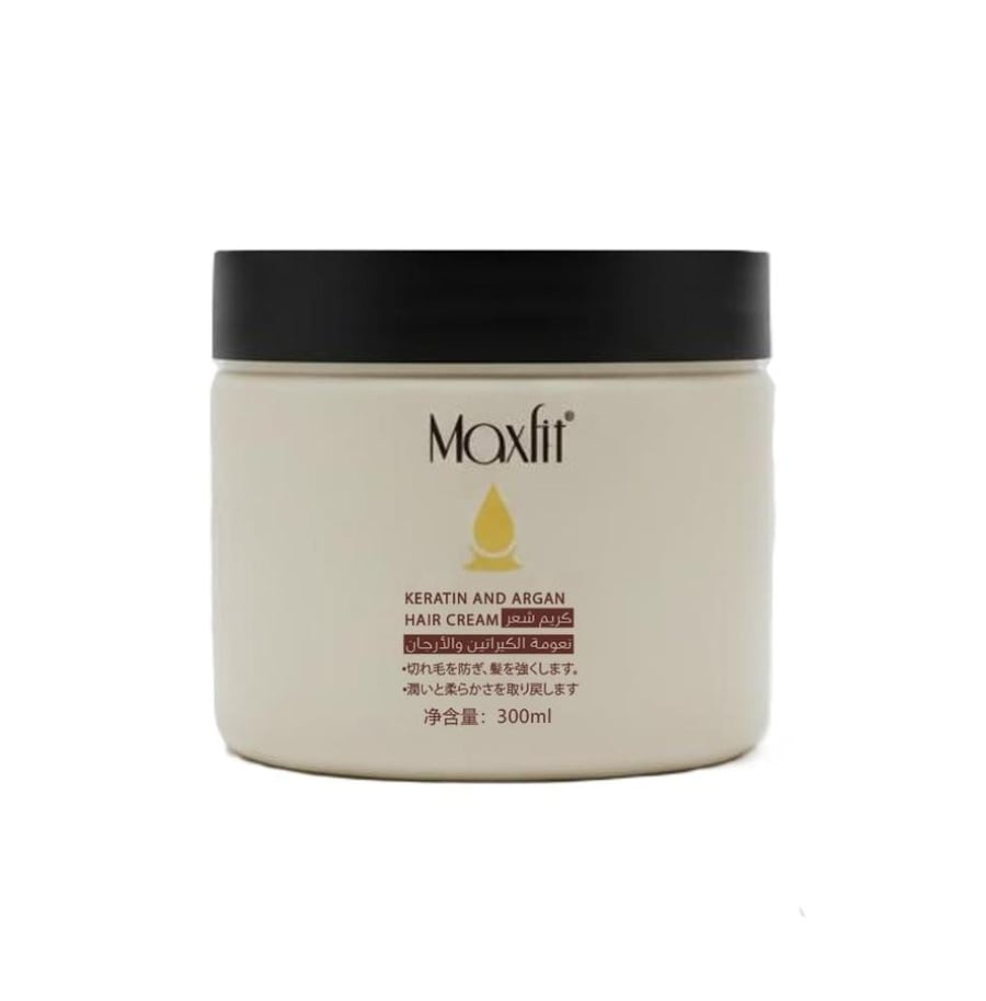 Max Fit Argan and Keratin Hair Cream 300 ml