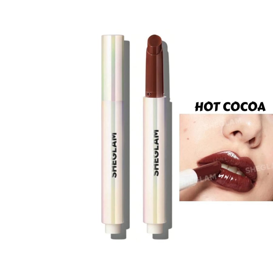 Gloss and plumping lip gloss, shiny, pout perfect, hot cocoa color, from Shijlam, 2 grams