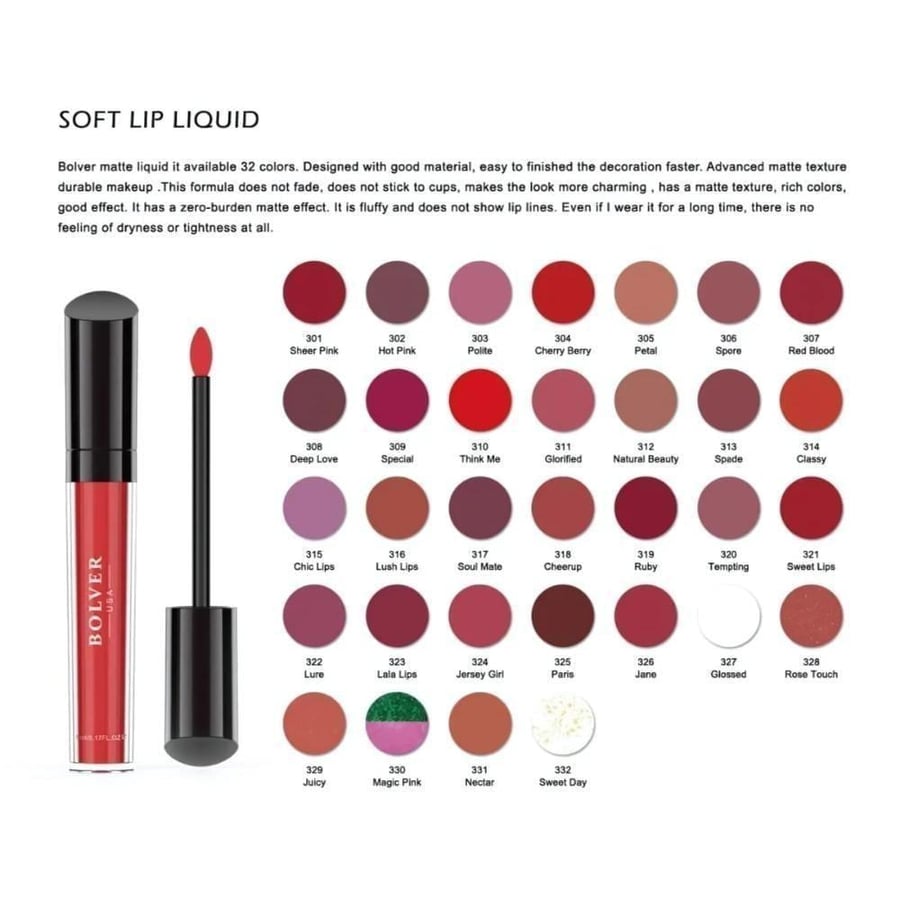 Soft liquid lipstick from the brand Pulver - 310