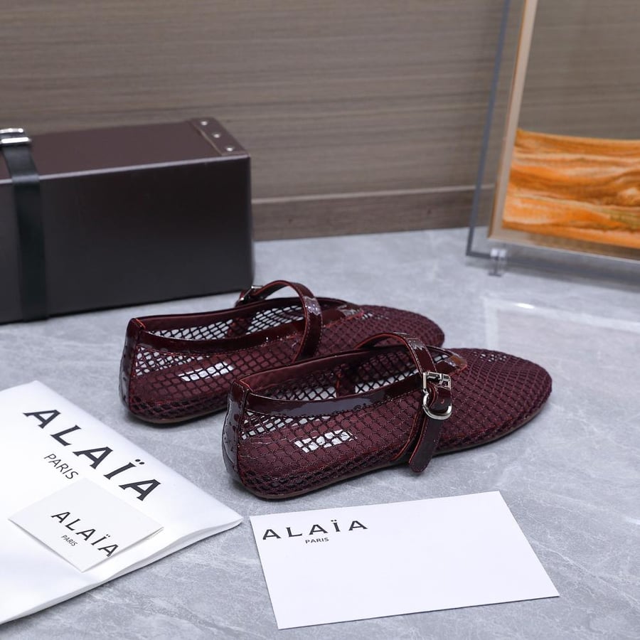 Alaïa بالرينا - عنابي