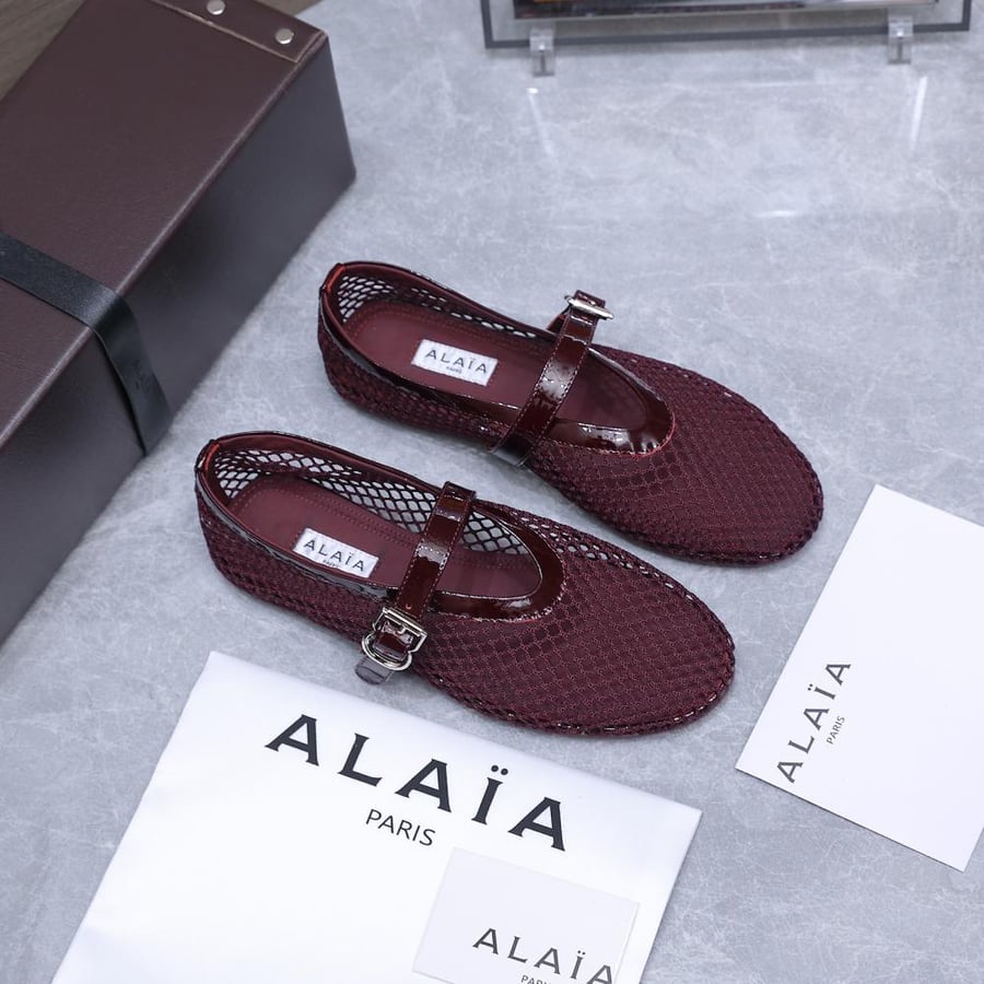 Alaïa بالرينا - عنابي