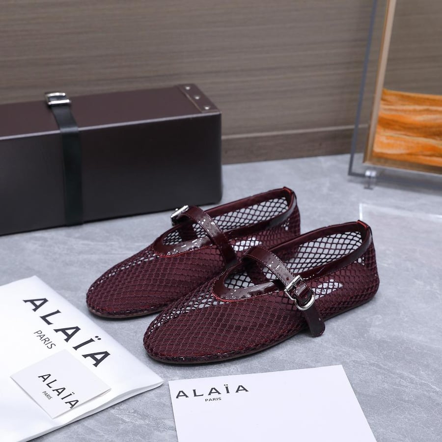 Alaïa بالرينا - عنابي