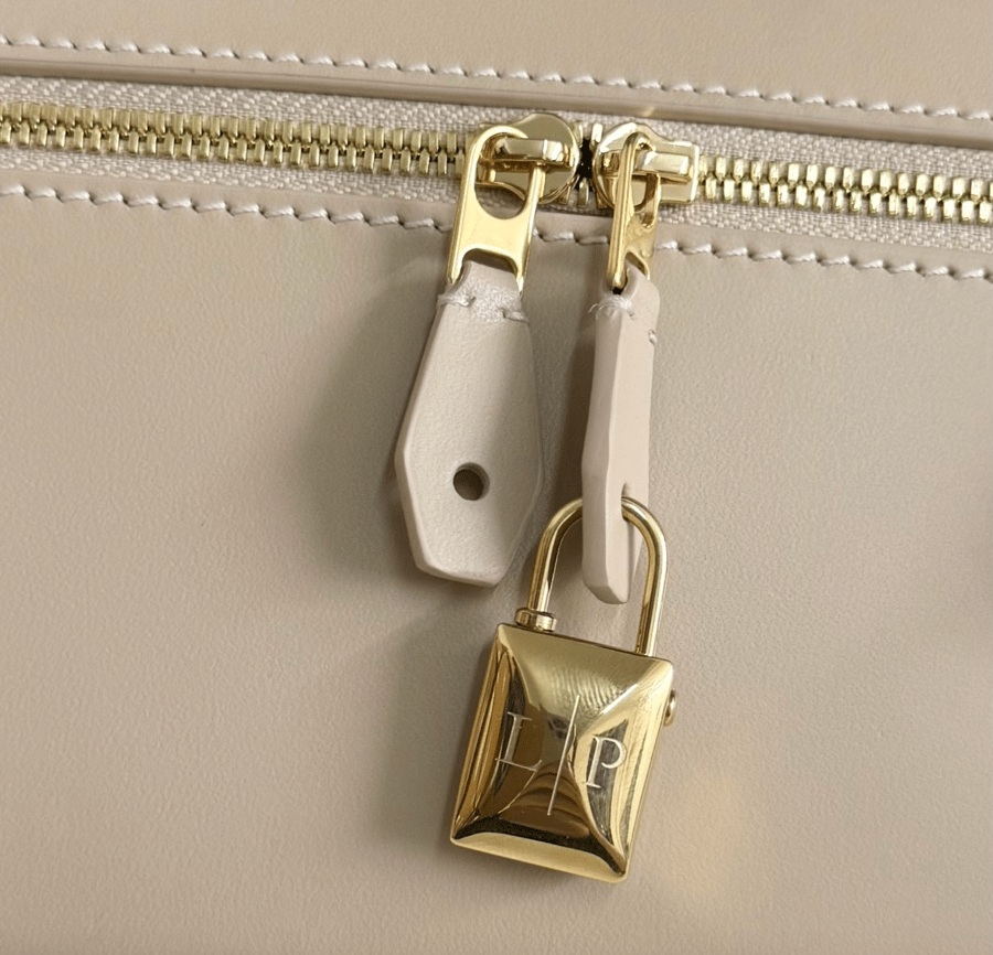 Luxury leather Loro Piana bag - beige
