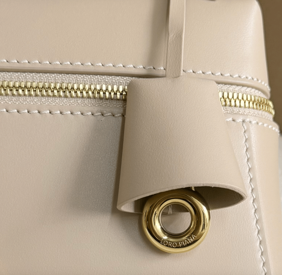 Luxury leather Loro Piana bag - beige