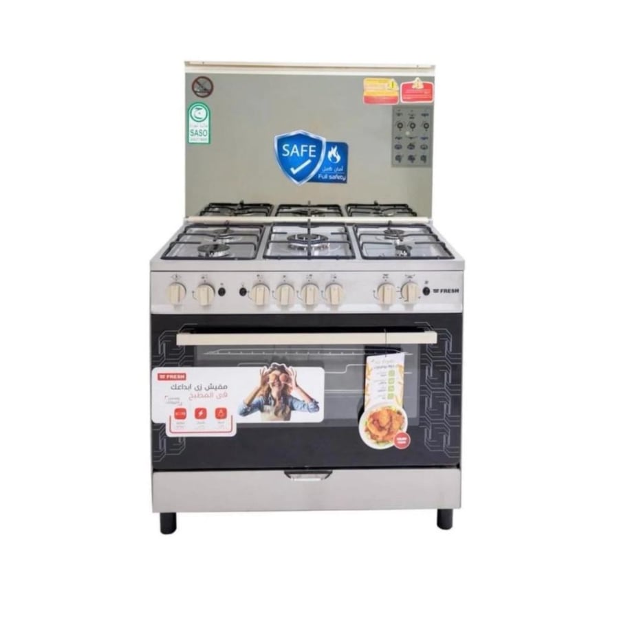 فرن فريش غاز 60×90سم 5 عيون أستيل