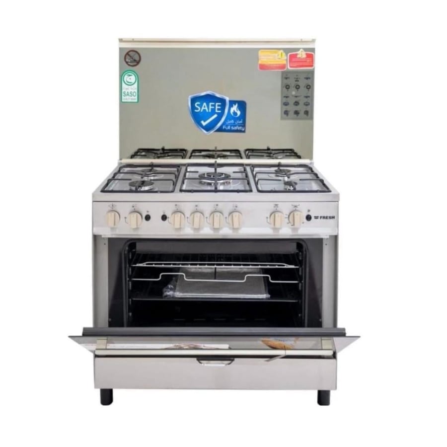 فرن فريش غاز 60×90سم 5 عيون أستيل