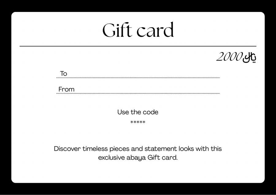 Gift card 2000