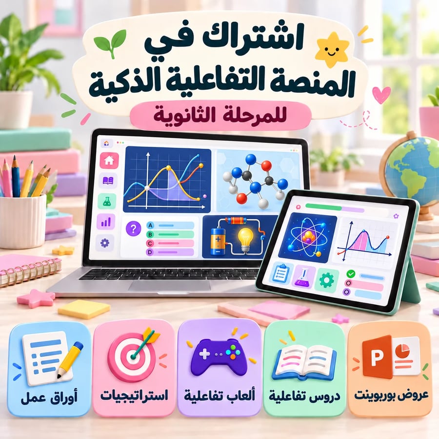 اشتراك في المنصة التفاعلية الذكية للمرحلة الثانوية