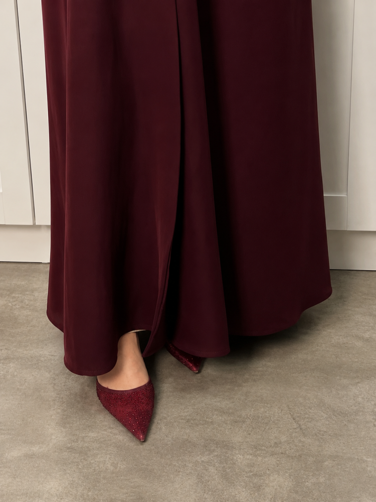 Vinum Abaya - عباية برغندي فاخرة