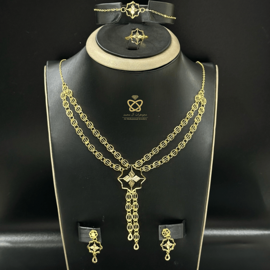 طقم ذهب عيار 21