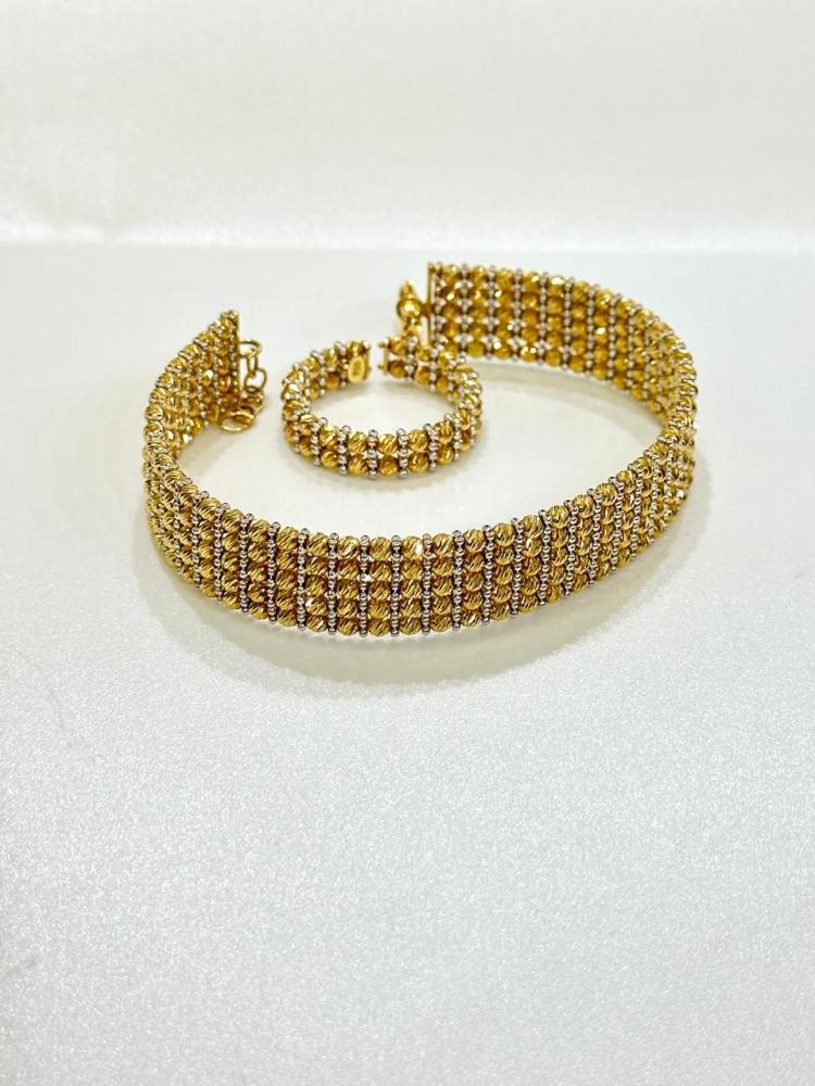 Gold bracelet and ring pure 18 karat weight 25.3 grams