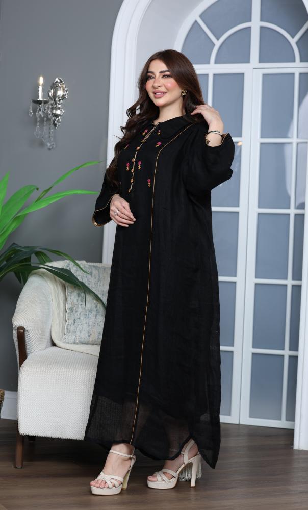 جلابية لينن بورود صغيرة جميلة
