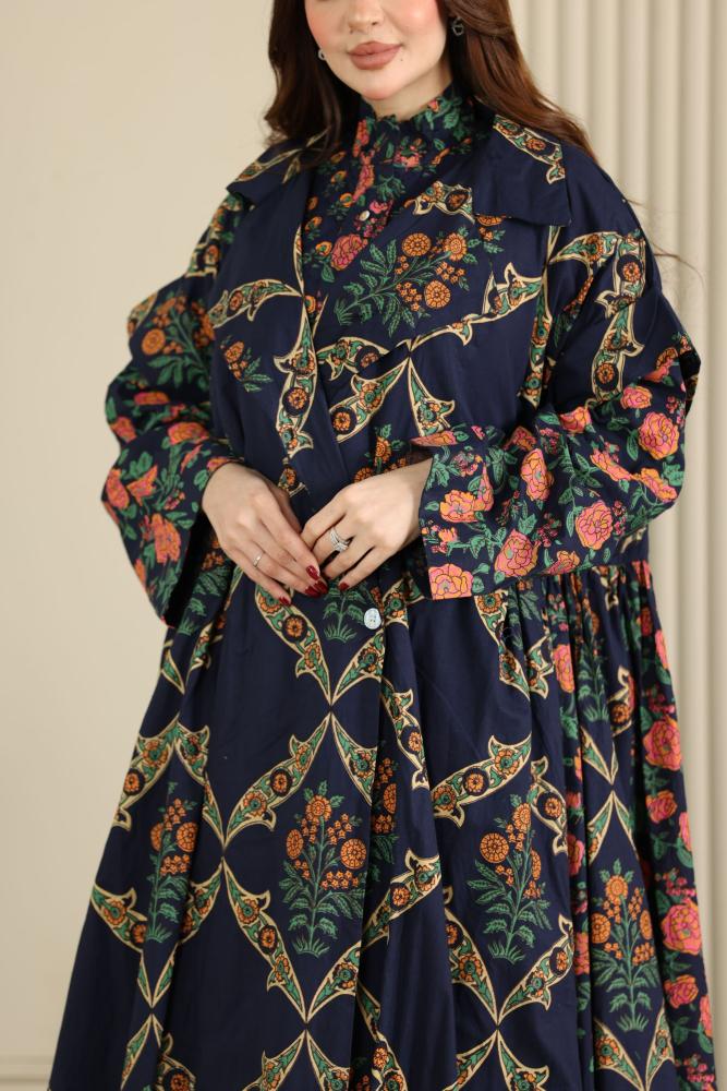 Two-piece cotton thobe (women's) spring with beautiful patterns