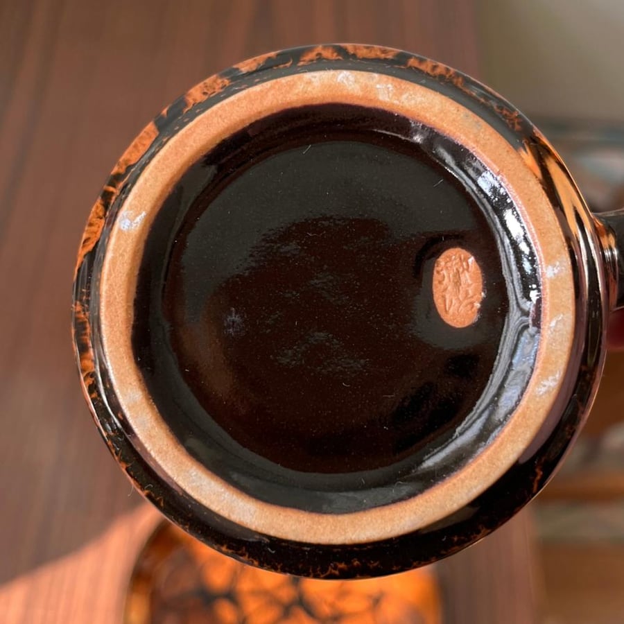 Vintage Japanese ceramic mug | Artistic design