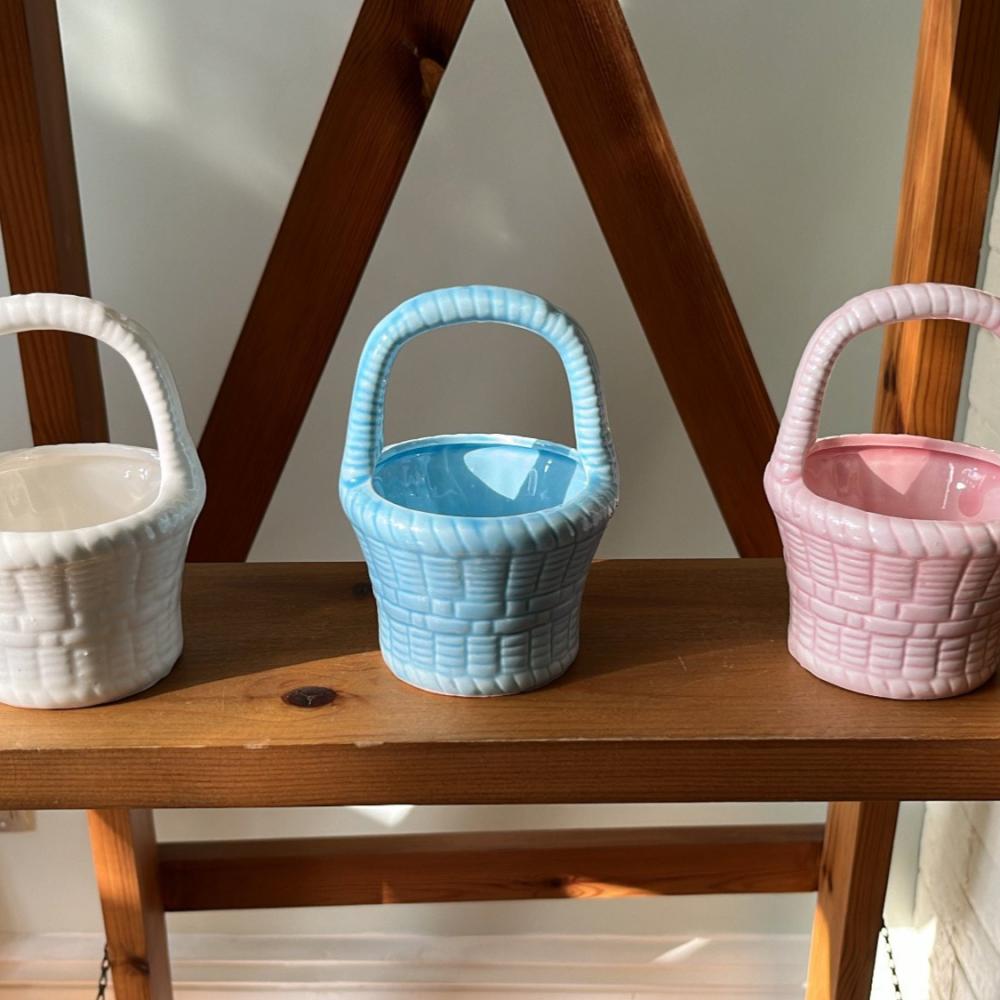 Vintage Porcelain Basket (Small)