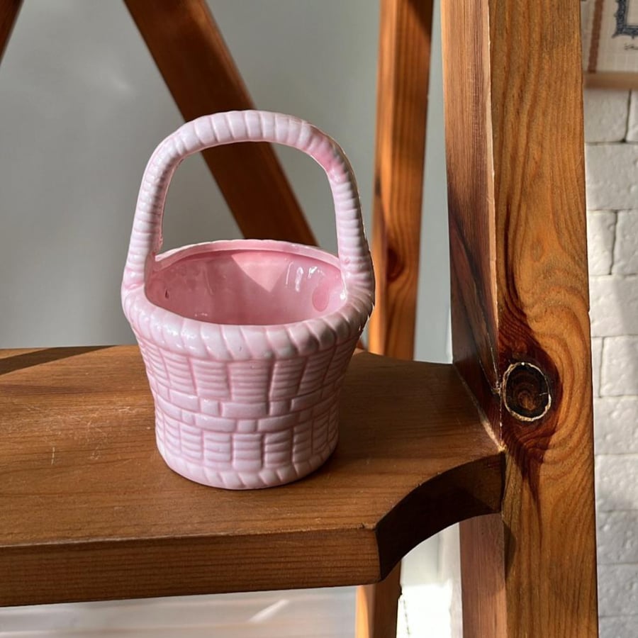 Vintage Porcelain Basket (Small)