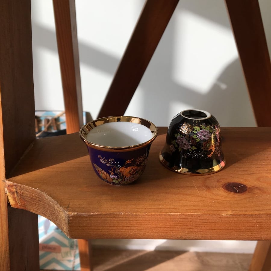 Peacock Pattern Japanese Fans - Eighties Edition