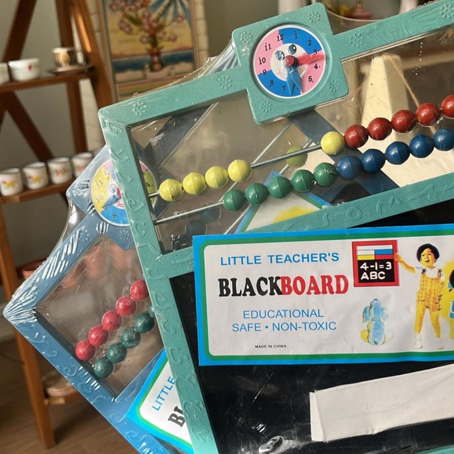 Old edition blackboard with rare colors
