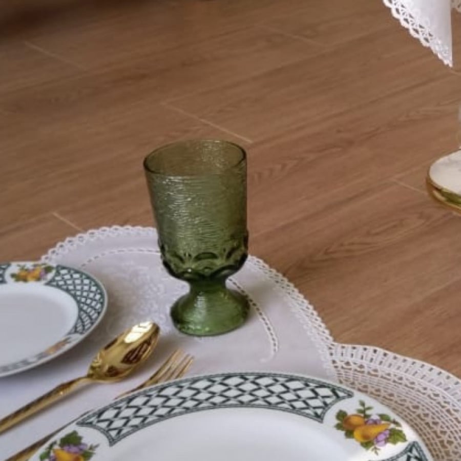 Glass cup قلاص عتيق صناعة أمريكية