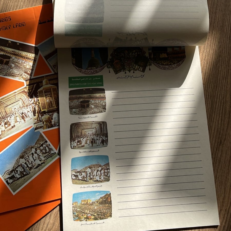 A notebook for writing letters, an antique version
