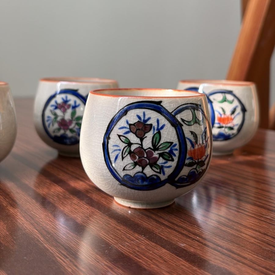Vintage and rare Japanese porcelain cup, 1980s edition