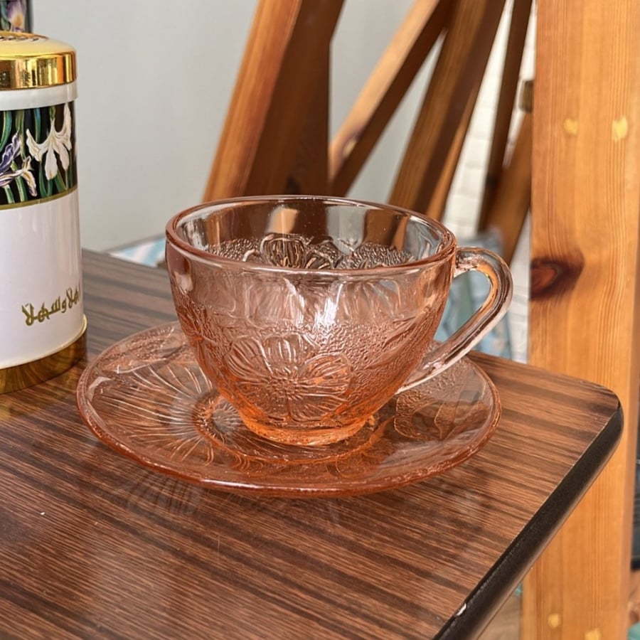 vintage glass cup
