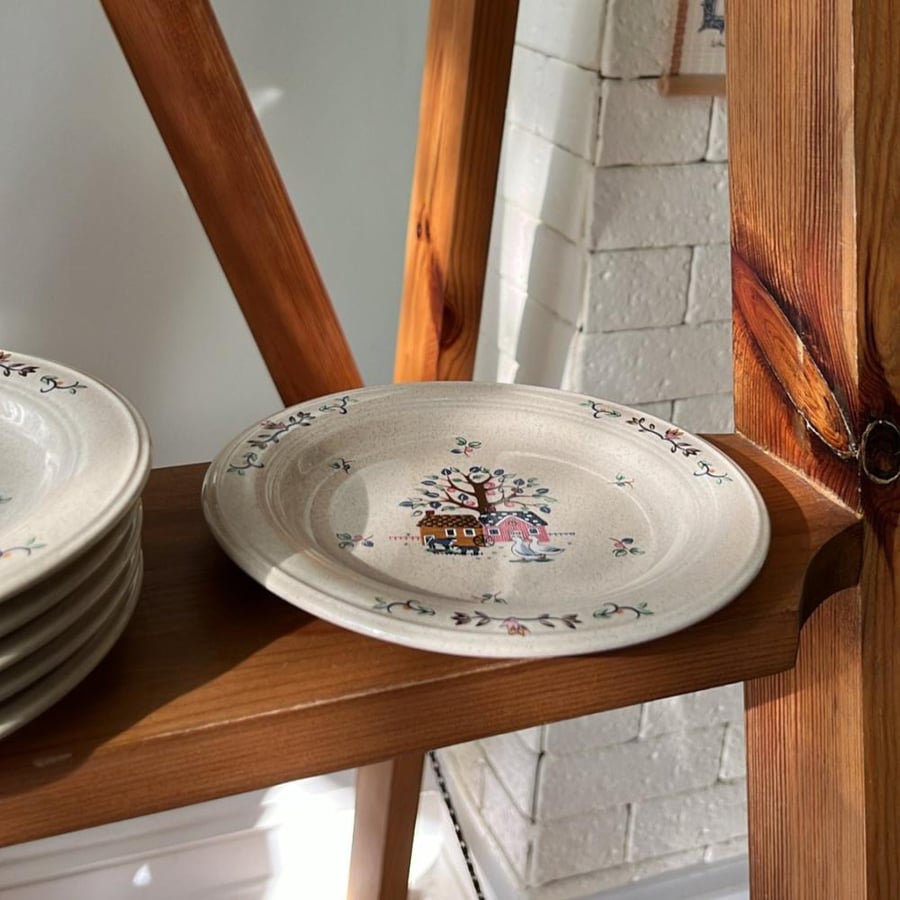 Set of 6 Japanese-made vintage and rare plates