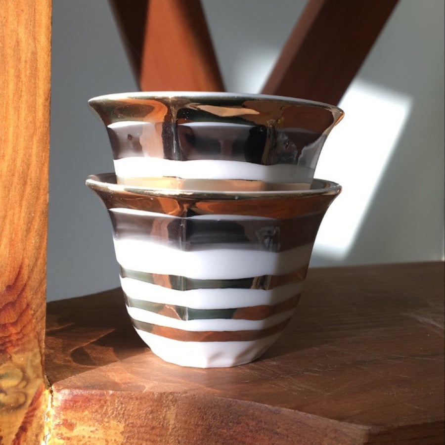 Arabic coffee cup فناجيل صغيرة صناعة يابانية اصدار قديم مخزن