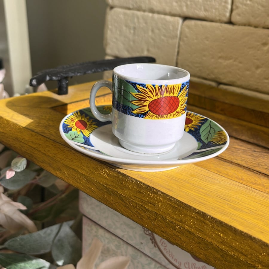 Antique cup Chinese seal red