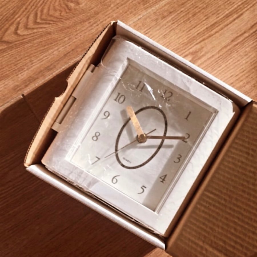 Vintage frame and clock