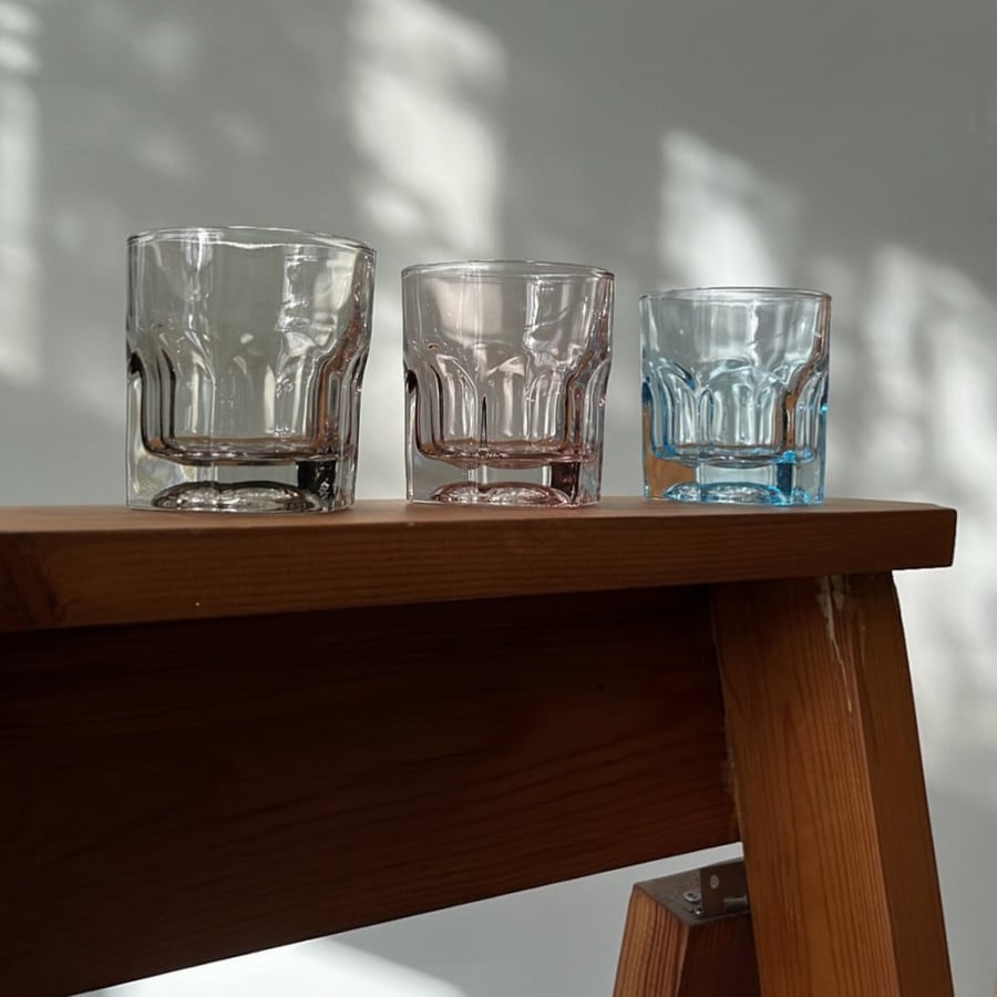 Glass cup, transparent color